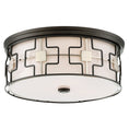 Load image into Gallery viewer, Flush Mount LED 16" Decorative Flush Mount in Dark Gray with Polished Nickel Finish and Frosted White Glass - Minka-Lavery
