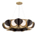 Flare 9-Light Pendant - Dark Bronze and Legacy Brass with Etched Opal Glass - Minka-Lavery