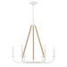 LANTON 6 Light Chandelier in Sand White Finish - Minka-Lavery