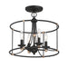 Westchester County 4 Light Semi Flush in Sand Coal with Skyline Gold Leaf - Minka-Lavery