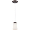 Load image into Gallery viewer, Overland Park 1 Light Pendant in Vintage Bronze Finish with Etched White Glass - Minka-Lavery
