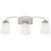 Overland Park 3 Light Bath in a Brushed Nickel Finish with Etched Opal Glass - Minka-Lavery