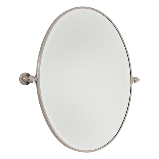 Pivoting Mirrors Oval Pivoting Mirror in Brushed Nickel Finish - Minka-Lavery