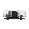 Load image into Gallery viewer, Drysdale Reversible 2 Light Bath Vanity in Coal Black Finish with Clear Hammered Glass - Minka-Lavery
