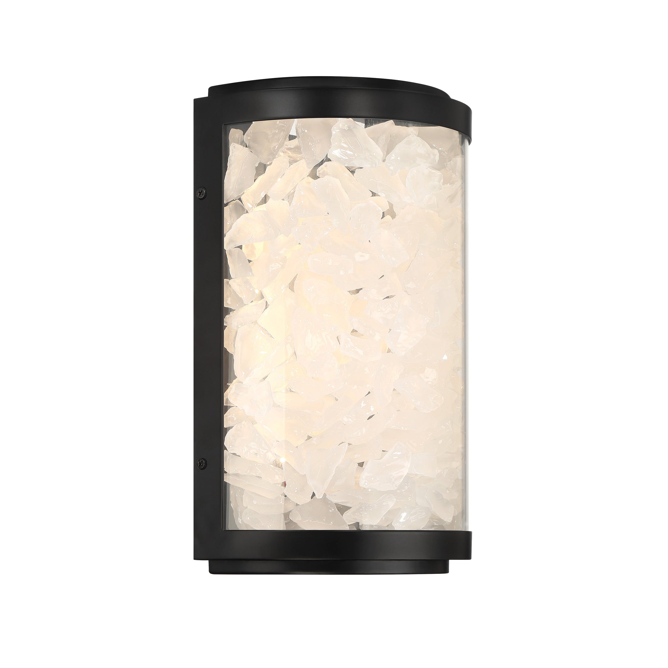 Salt Creek LED Outdoor Wall Mount in Coal Black Finish with Acrylic Stone - Minka-Lavery