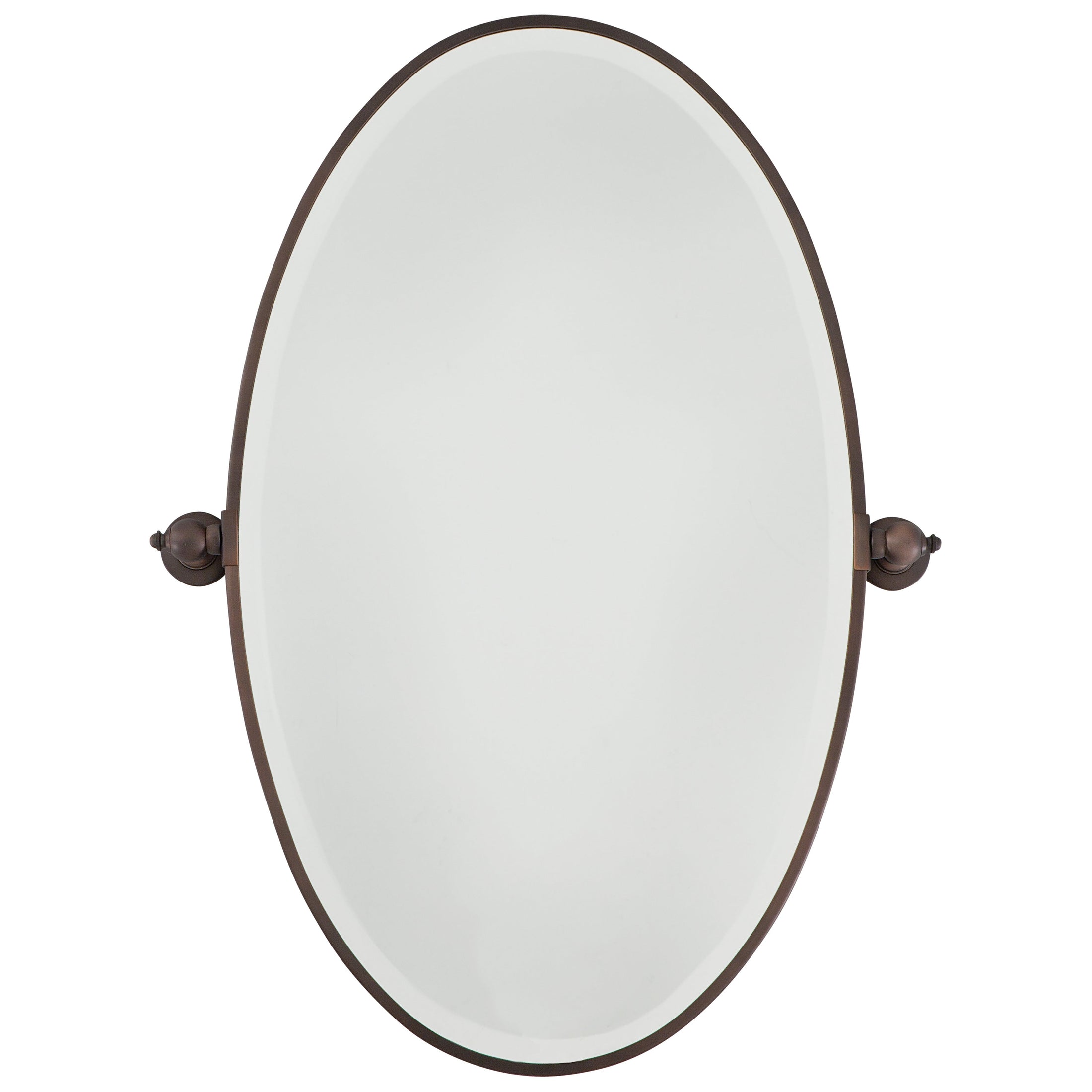 Pivoting Mirrors Oval Mirror in Dark Brushed Bronze Finish - Minka-Lavery