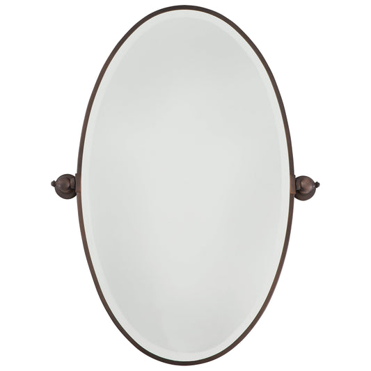 Pivoting Mirrors Oval Mirror in Dark Brushed Bronze Finish - Minka-Lavery