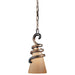 Tofino™ 1 Light Mini Pendant in Tofino Bronze™ Finish with Marbre Grabar™ Glass - Minka-Lavery