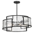 Load image into Gallery viewer, Bella Collina 6 Light Pendant in Coal Black with Clear Rock-Pressed Glass - Minka-Lavery
