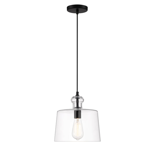 Clarity Clarity - 1 Light Pendant in Coal with Clear Glass Shade - Minka-Lavery