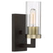 Ainsley Court 1 Light Bath in Aged Kinston Bronze with Brushed Brass Highlights - Minka-Lavery