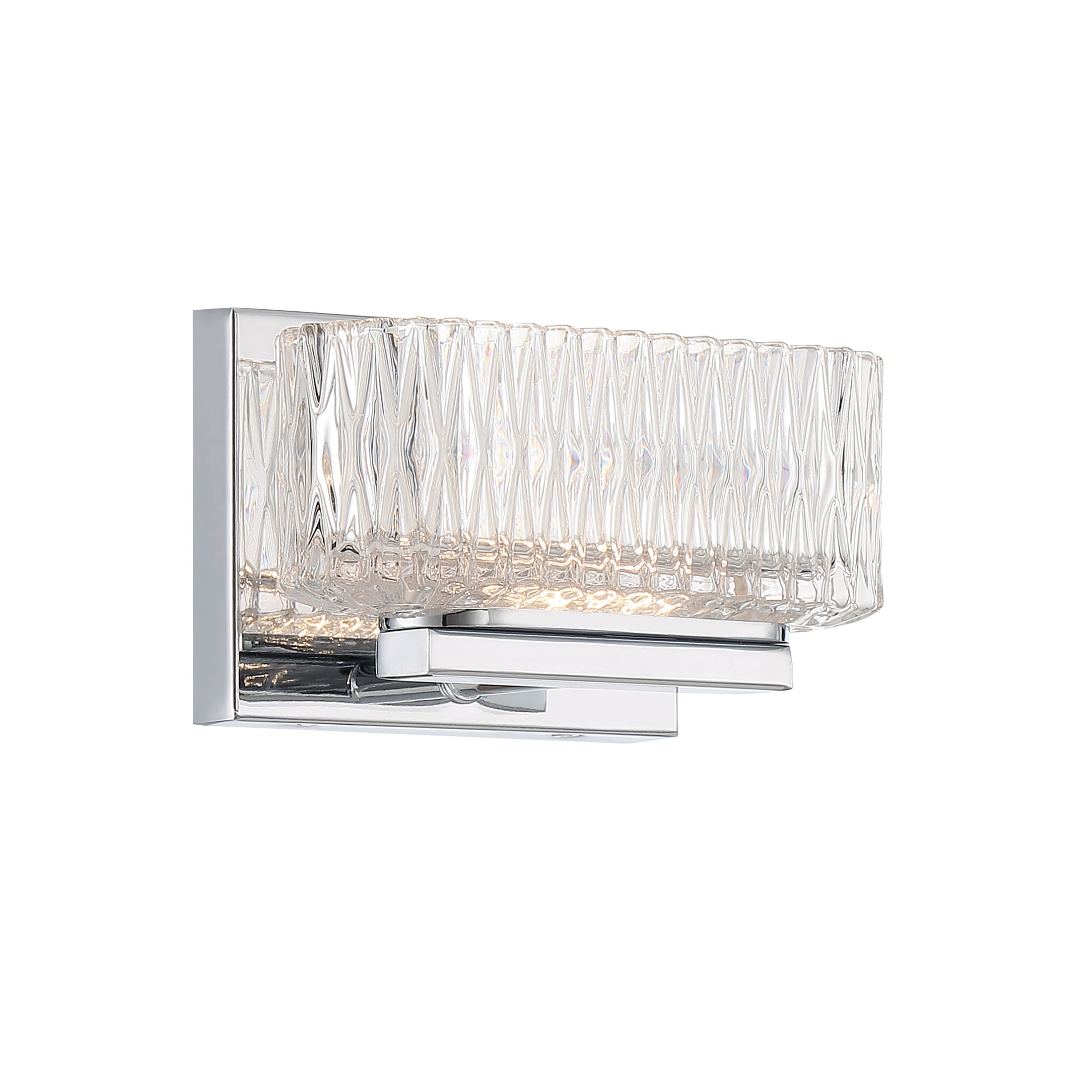 SPARREN LED 1 Light Bath in Chrome Finish and Clarity Glass - Minka-Lavery