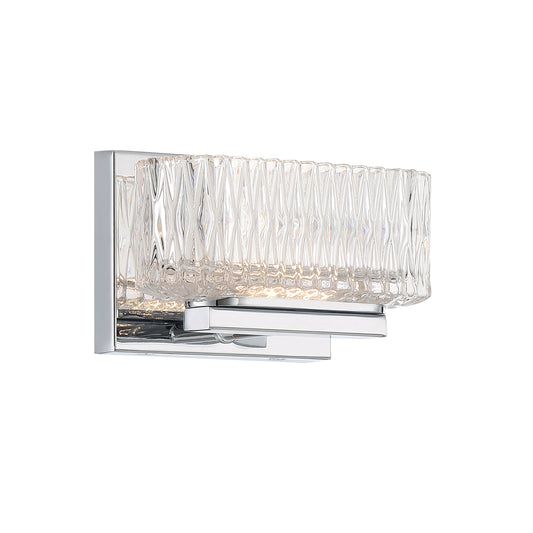 SPARREN LED 1 Light Bath in Chrome Finish and Clarity Glass - Minka-Lavery