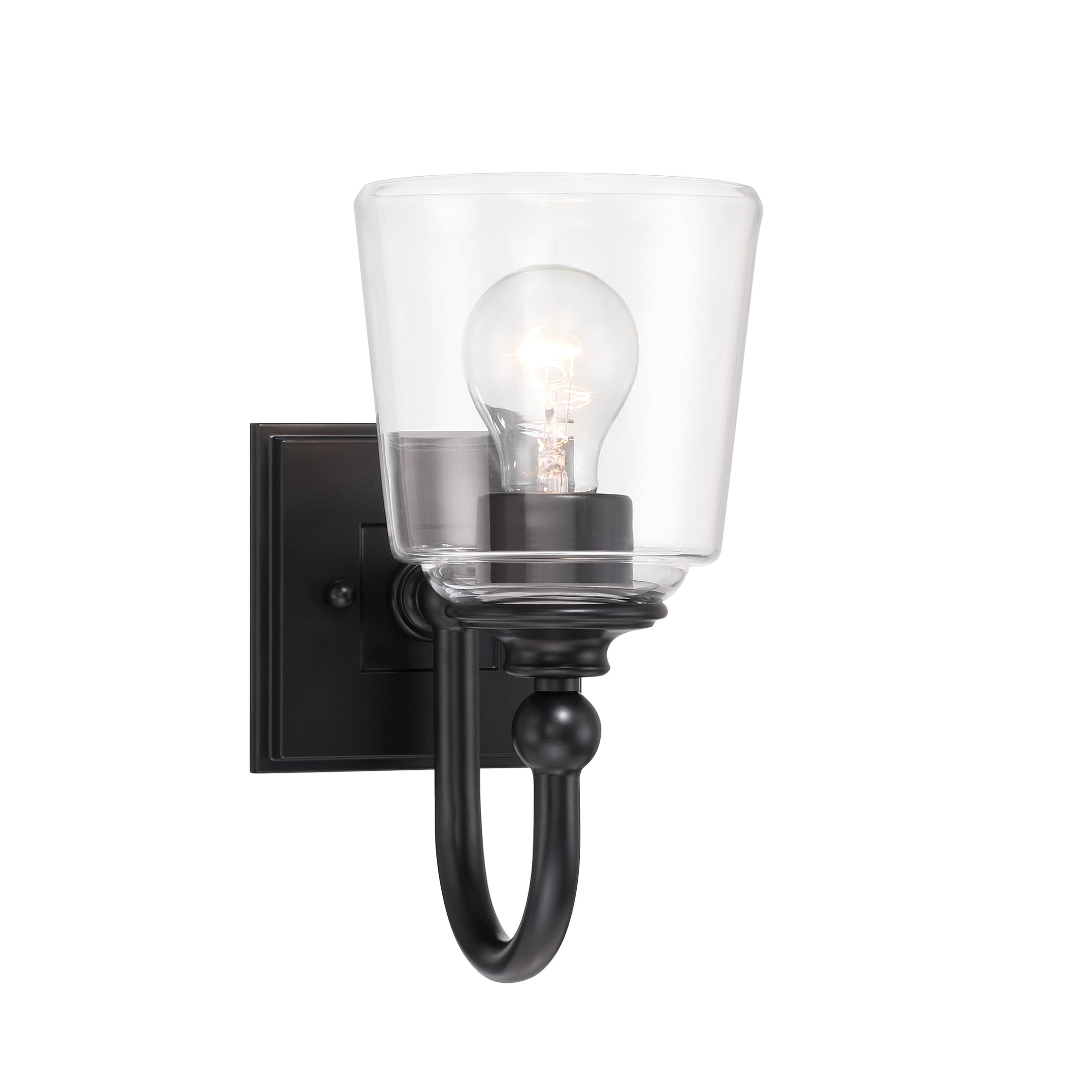 Antonia 1 Light Wall Sconce in a Coal Black Finish - Minka-Lavery