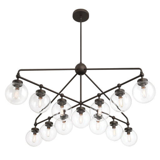 Stella 13-Light Chandelier - Dark Bronze with Clear Glass - Minka-Lavery