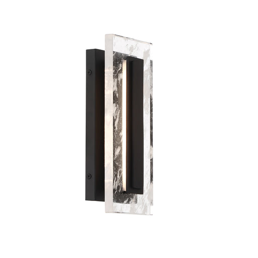 Temecula 1 LED Light Outdoor Wall Mount in Sand Coal Black Finish with Rock Crystalite - Minka-Lavery