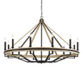 Load image into Gallery viewer, Sonoma 12-Light Chandelier - Dark Bronze and Natural Solid Wood - Minka-Lavery
