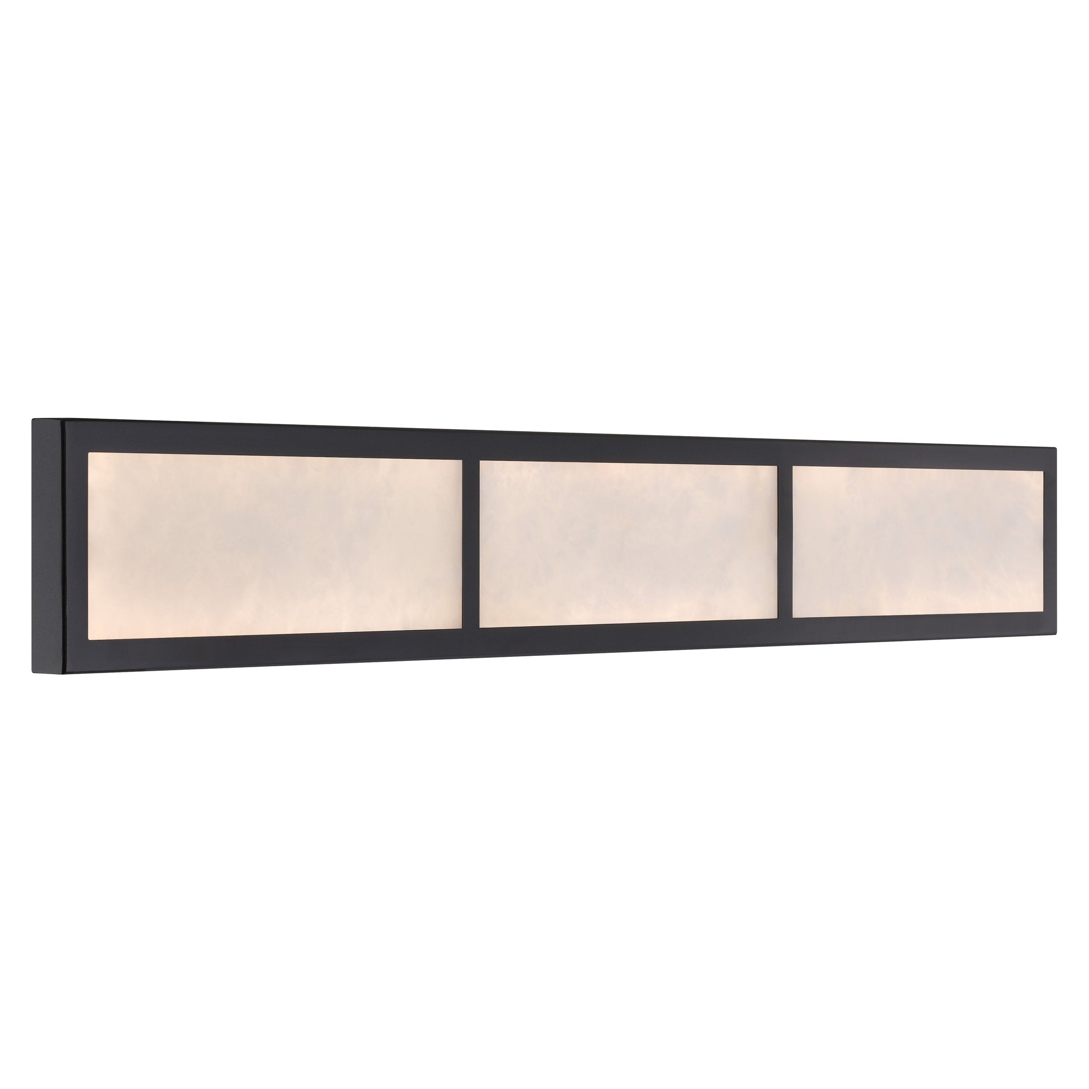 Stiles LED Vanity Light - Sand Coal Black with Alabaster Stone - Minka-Lavery