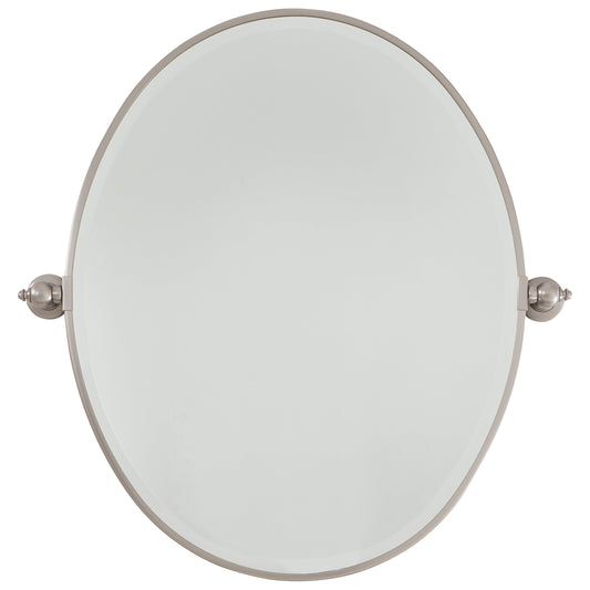 Pivoting Mirrors Oval Pivoting Mirror in Brushed Nickel Finish - Minka-Lavery
