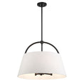 Load image into Gallery viewer, Headington 4 Light Pendant in Coal Black Finish with White Linen Shade - Minka-Lavery
