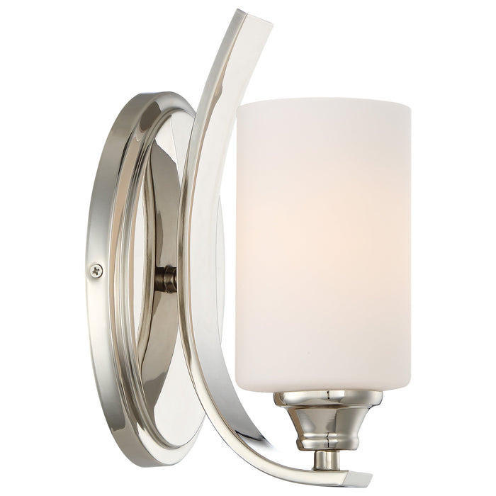 Tilbury 1 Light Bath in Polsihed Nickel with Etched Opal Glass - Minka-Lavery