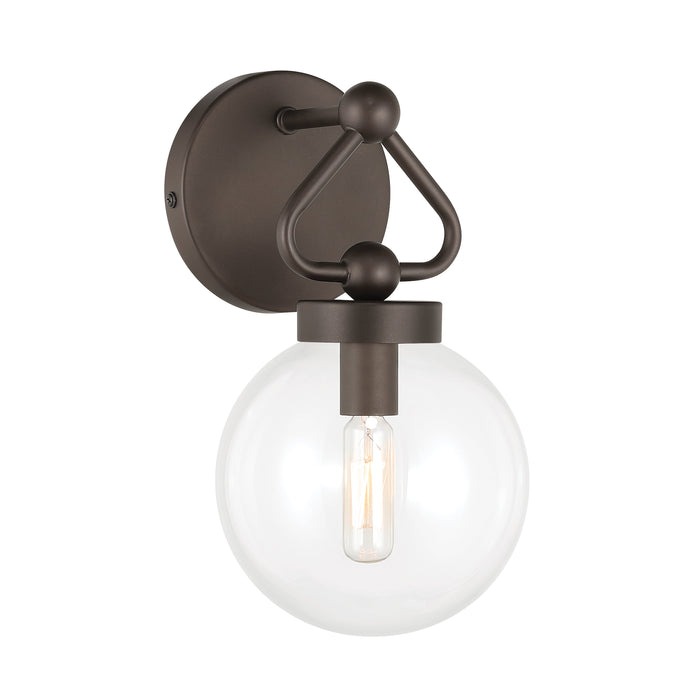 Stella 1-Light Vanity - Dark Bronze with Clear Glass - Minka-Lavery