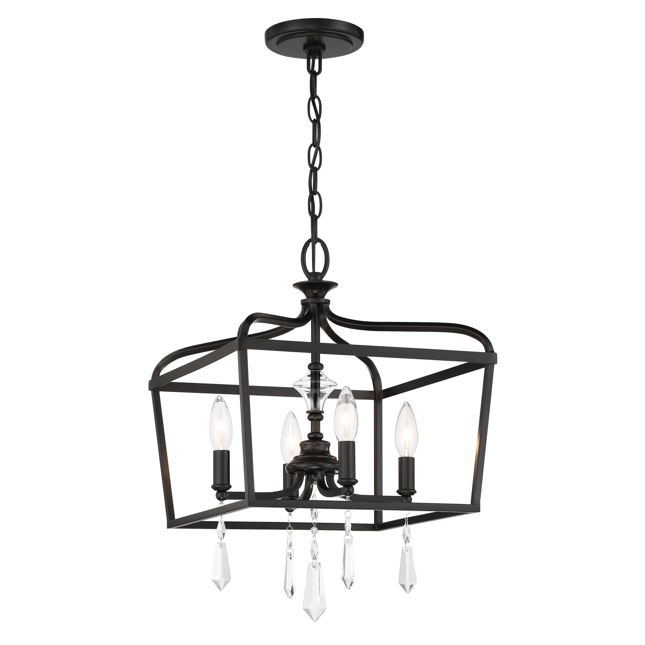 Laurel Estate Laurel Estate - 4 Light Foyer Semi Flush in Coal Finish - Minka-Lavery