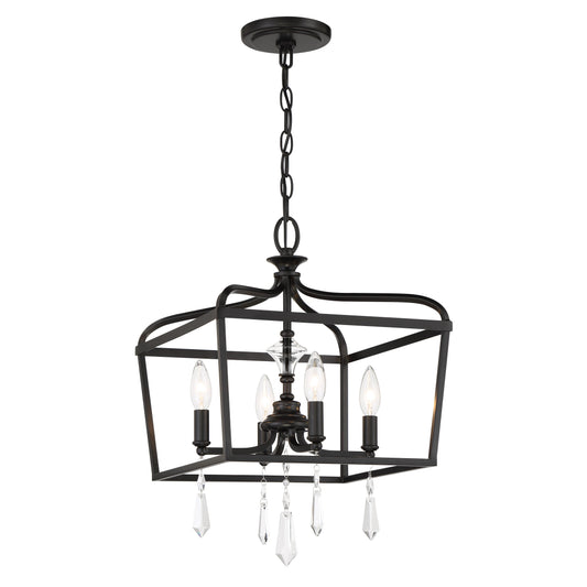 Laurel Estate Laurel Estate - 4 Light Foyer Semi Flush in Coal Finish - Minka-Lavery