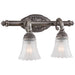 Europa Bath 2 Light Bath in Brushed Nickel Finish with Etched Clear Glass - Minka-Lavery