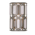 Load image into Gallery viewer, Hexly 12" 1 Light Wall Sconce in Bronze and Sultry Silver Finish with Clear Crystal and Alabaster Stone Accents - Minka-Lavery

