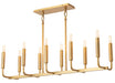 Robert Abbey Mavisten Edition Carbonia Linear Chandelier