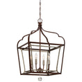 Load image into Gallery viewer, Astrapia Foyer Pendant with Dark Rubbed Sienna and Aged Silver Finish - Minka-Lavery
