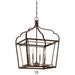 Astrapia Foyer Pendant with Dark Rubbed Sienna and Aged Silver Finish - Minka-Lavery