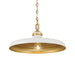 Crowne 1-Light Pendant - Off White Cream and Legacy Brass - Minka-Lavery