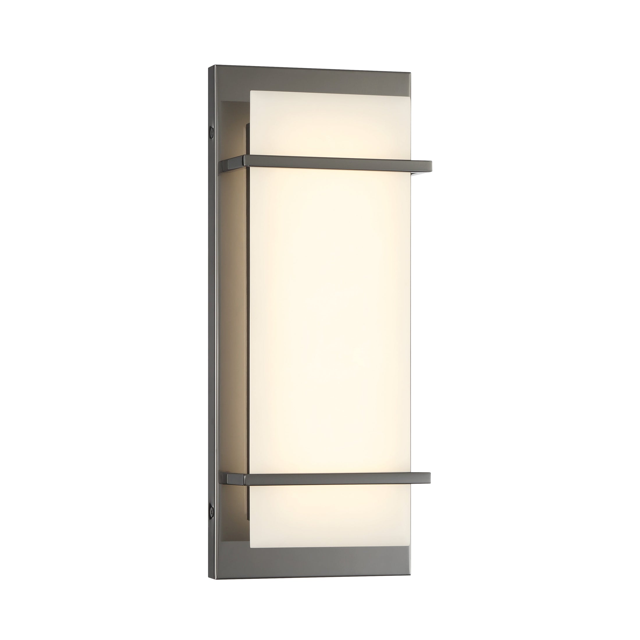 Tarnos 16" LED Wall Sconce in Gun Metal Finish with White Faux Alabaster - Minka-Lavery