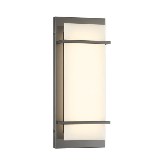 Tarnos 16" LED Wall Sconce in Gun Metal Finish with White Faux Alabaster - Minka-Lavery
