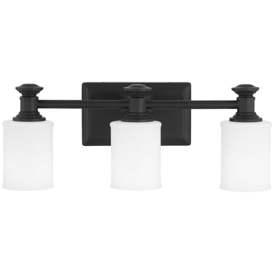 Harbour Point 3 Light Bath in Coal Finish with Etched Opal Glass - Minka-Lavery