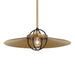 Newburie 1-Light Pendant - Legacy Brass and Matte Black - Minka-Lavery