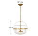 Savoy House Denmar 4-Light Convertible Semi-Flush or Pendant