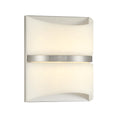 Load image into Gallery viewer, Velaux 10.5" LED Wall Sconce in Bruch Nickel Finish with White Faux Alabaster - Minka-Lavery
