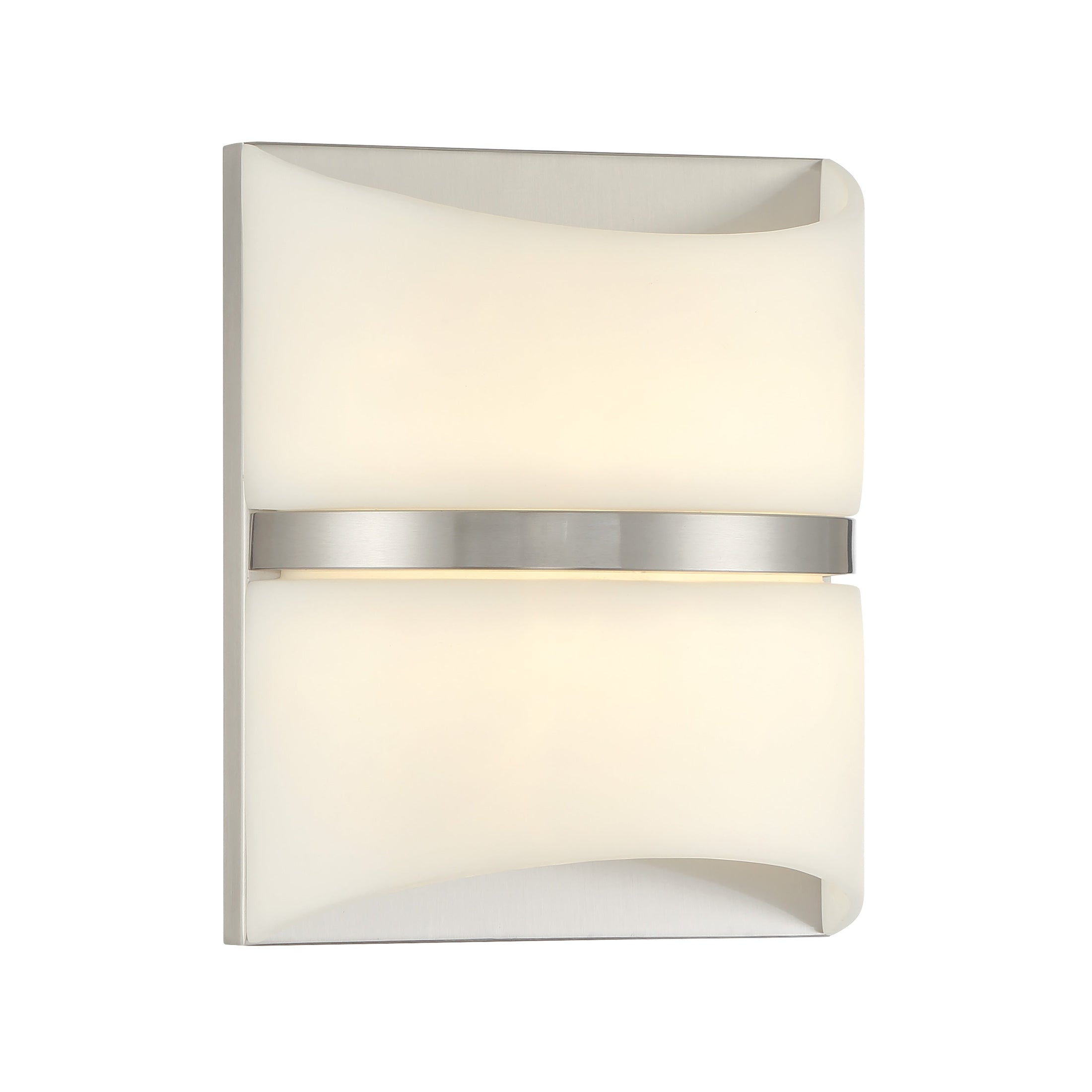 Velaux 10.5" LED Wall Sconce in Bruch Nickel Finish with White Faux Alabaster - Minka-Lavery