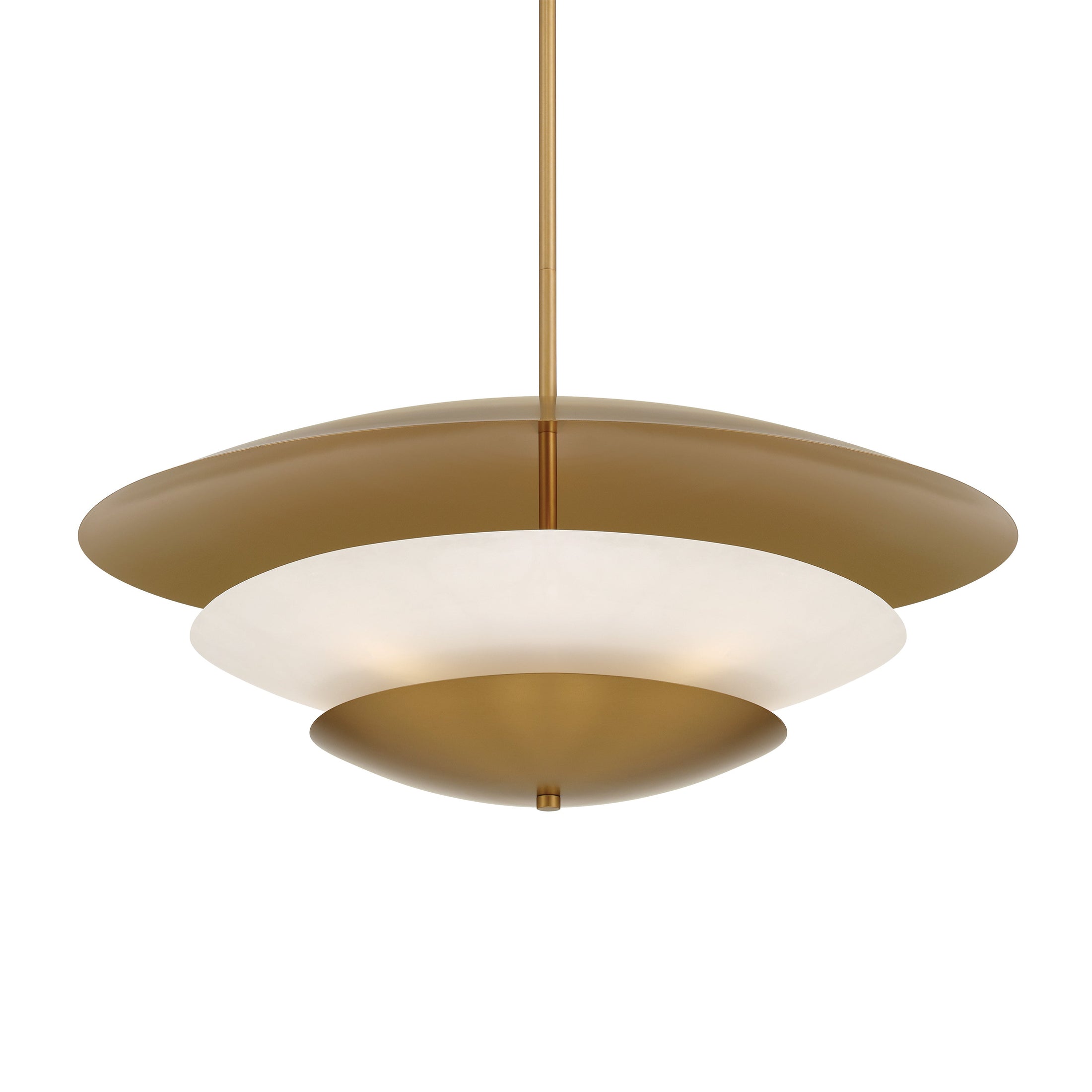 Solara 5-Light Pendant - Legacy Brass with Faux Alabaster - Minka-Lavery