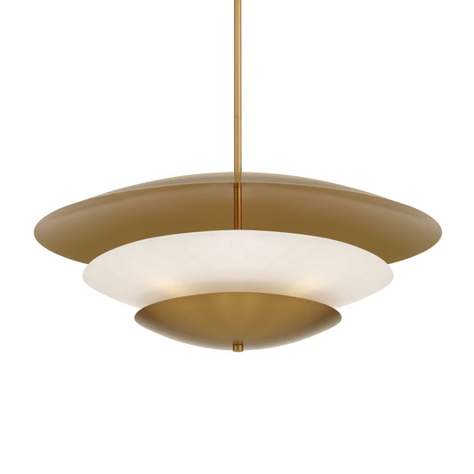 Solara 5-Light Pendant - Legacy Brass with Faux Alabaster - Minka-Lavery