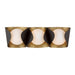 Flare 3-Light Vanity - Dark Bronze and Legacy Brass with Etched Opal Glass - Minka-Lavery