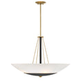 Load image into Gallery viewer, Bax 5 Light Pendant in Sand Coal and Soft Brass Finish with Frosted Glass - Minka-Lavery
