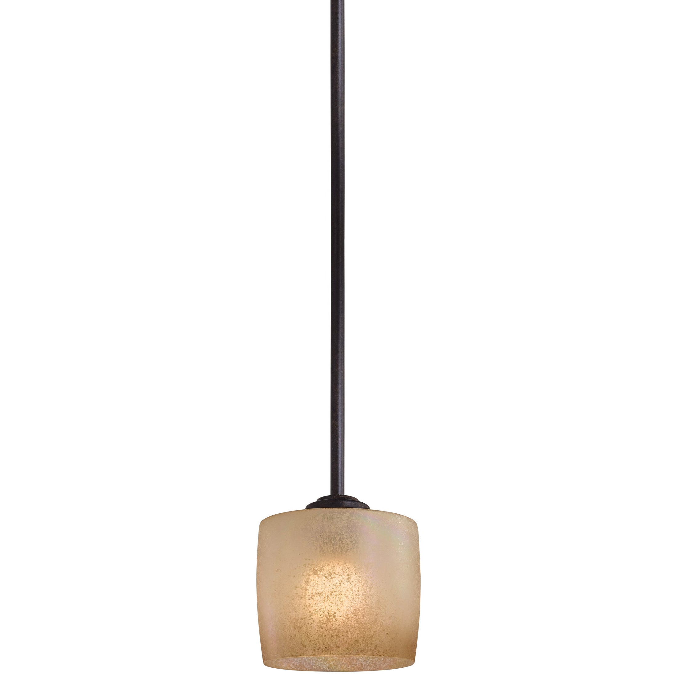 Raiden™ 1 Light Mini Pendant in Iron Oxide Finish with Venetian Scavo Glass - Minka-Lavery