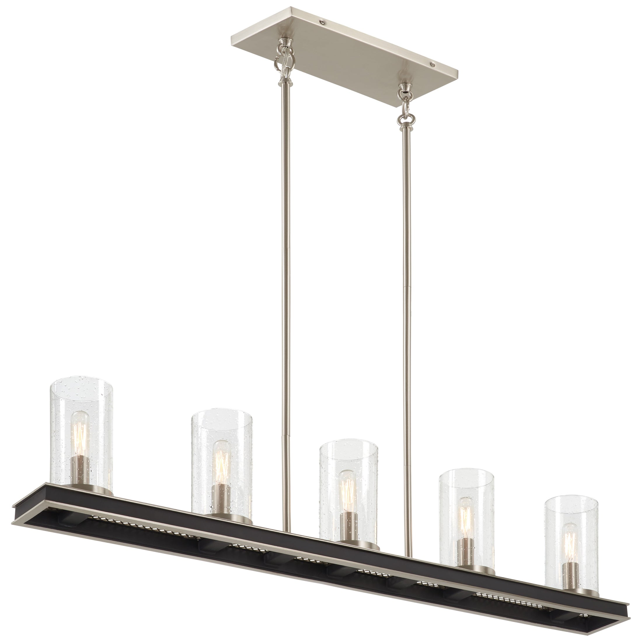 Cole's Crossing 5 Light Island in Coal with Brushed Nickel - Minka-Lavery