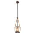 Load image into Gallery viewer, Stutterhein 21" 1 Light Pendant in Sand Bronze Finish and Clear Glass - Minka-Lavery
