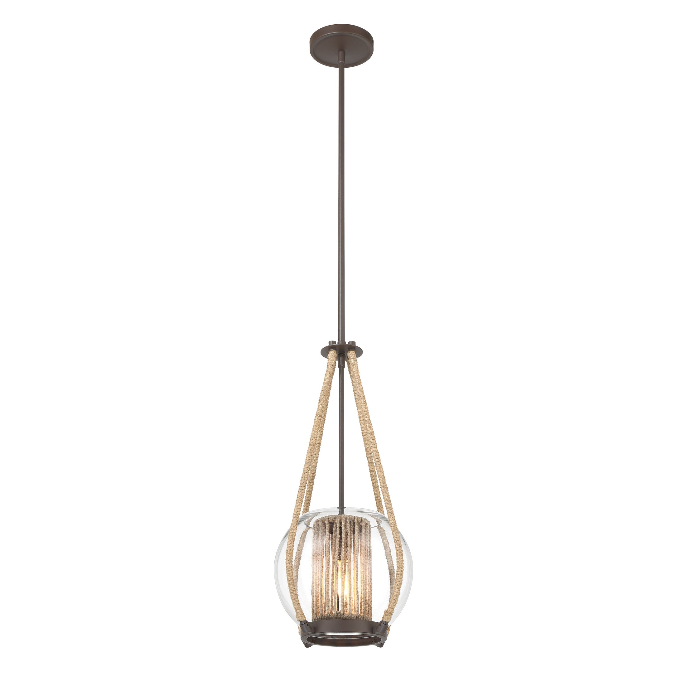 Stutterhein 21" 1 Light Pendant in Sand Bronze Finish and Clear Glass - Minka-Lavery