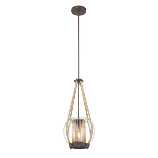 Stutterhein 21" 1 Light Pendant in Sand Bronze Finish and Clear Glass - Minka-Lavery